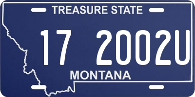 MT license plate 172002U