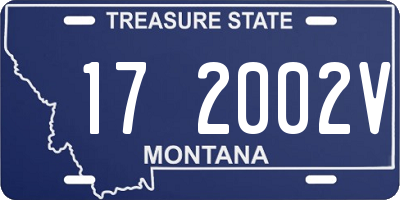 MT license plate 172002V