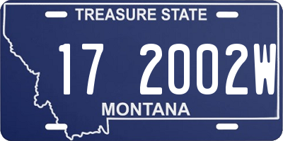 MT license plate 172002W