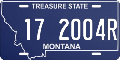 MT license plate 172004R