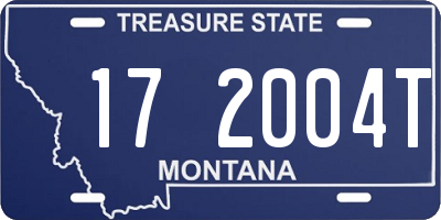 MT license plate 172004T