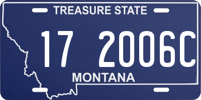 MT license plate 172006C