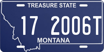 MT license plate 172006T