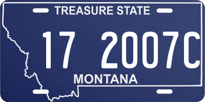 MT license plate 172007C