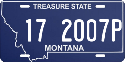 MT license plate 172007P