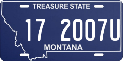 MT license plate 172007U