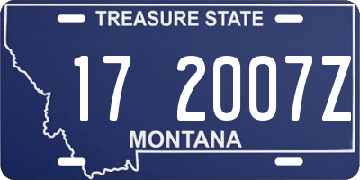 MT license plate 172007Z