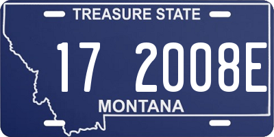 MT license plate 172008E