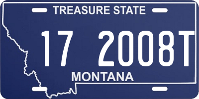 MT license plate 172008T