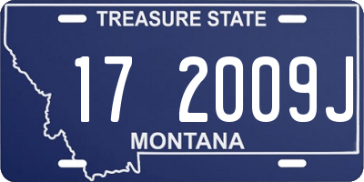 MT license plate 172009J