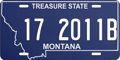 MT license plate 172011B