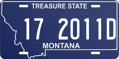 MT license plate 172011D