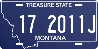 MT license plate 172011J