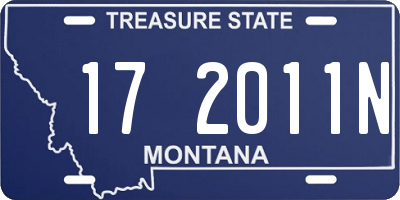 MT license plate 172011N