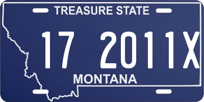 MT license plate 172011X