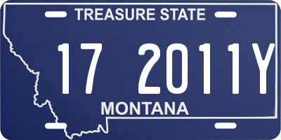 MT license plate 172011Y