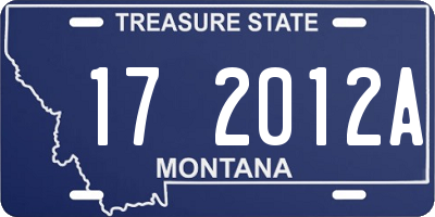 MT license plate 172012A