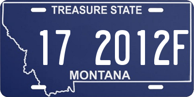 MT license plate 172012F