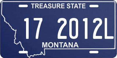 MT license plate 172012L