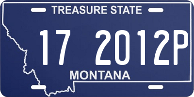 MT license plate 172012P