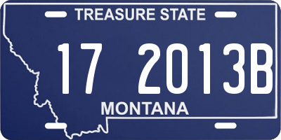 MT license plate 172013B