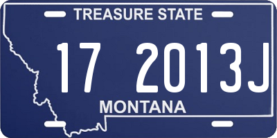 MT license plate 172013J