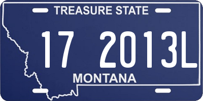 MT license plate 172013L