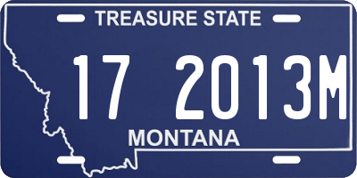MT license plate 172013M