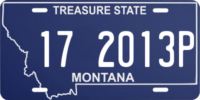 MT license plate 172013P