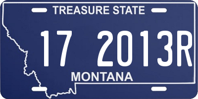 MT license plate 172013R