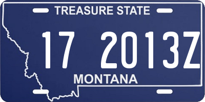 MT license plate 172013Z