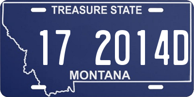 MT license plate 172014D