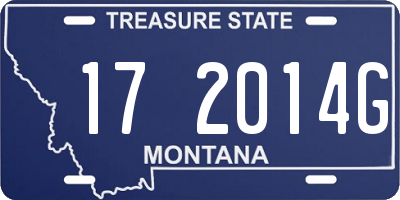 MT license plate 172014G