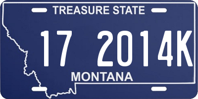 MT license plate 172014K