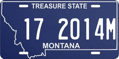 MT license plate 172014M