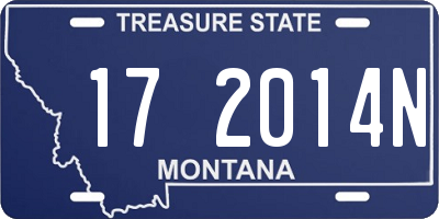 MT license plate 172014N