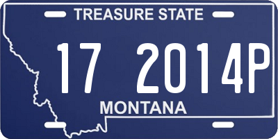 MT license plate 172014P