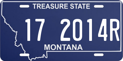 MT license plate 172014R