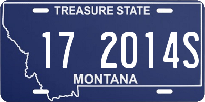 MT license plate 172014S