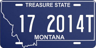 MT license plate 172014T