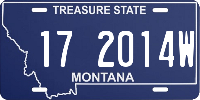 MT license plate 172014W