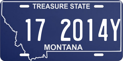 MT license plate 172014Y