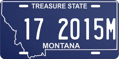 MT license plate 172015M