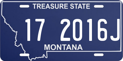 MT license plate 172016J