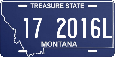 MT license plate 172016L