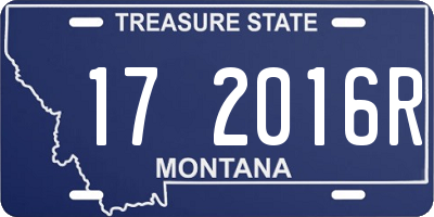 MT license plate 172016R
