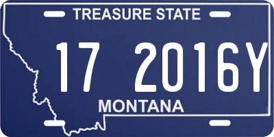MT license plate 172016Y