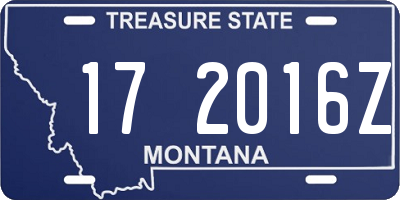 MT license plate 172016Z