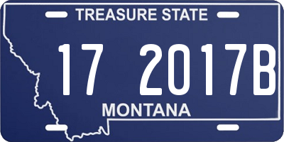 MT license plate 172017B