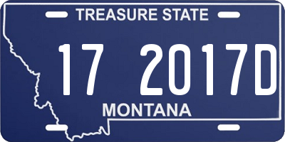 MT license plate 172017D